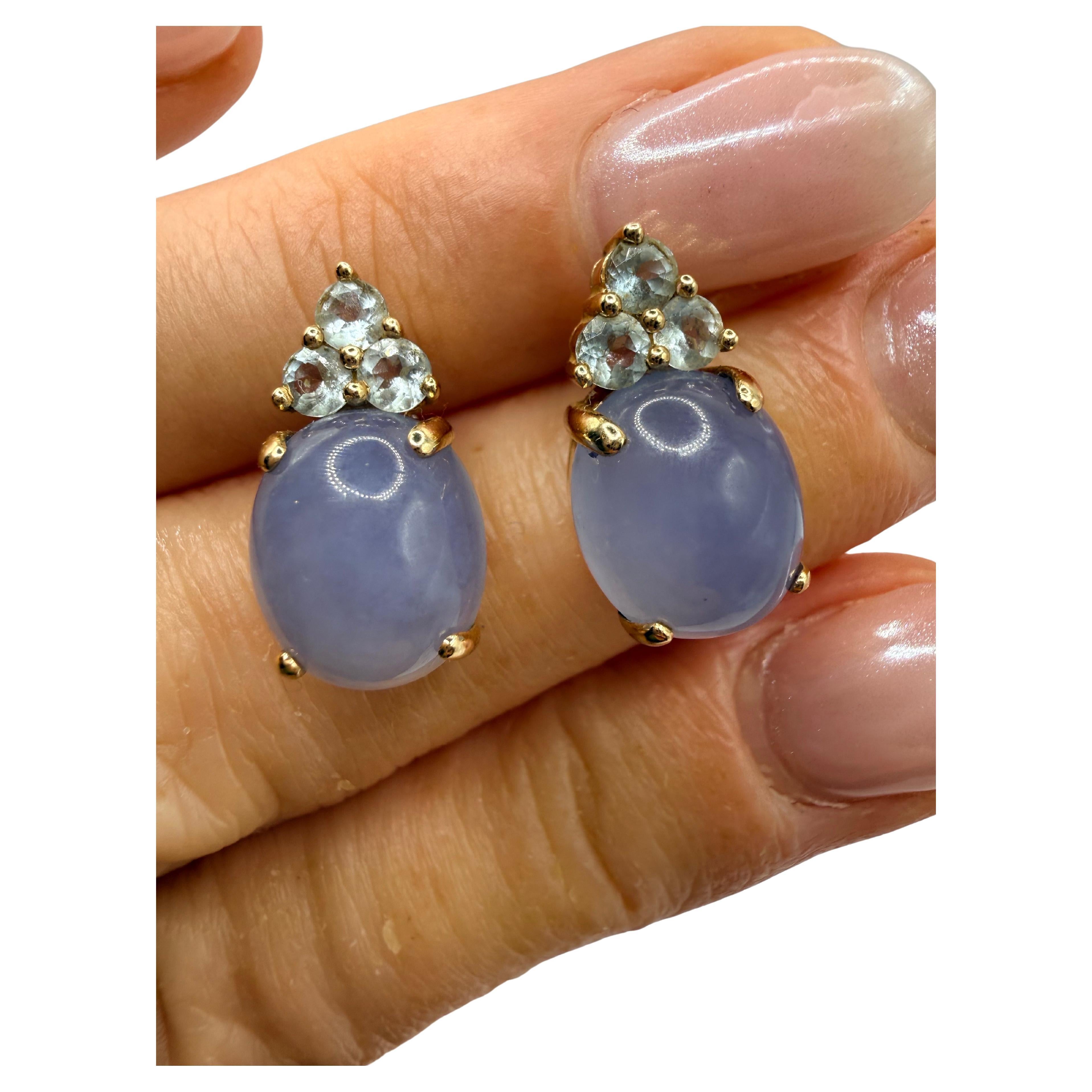 Chalcedony rare earrings silver 925 aquamarine earrings large