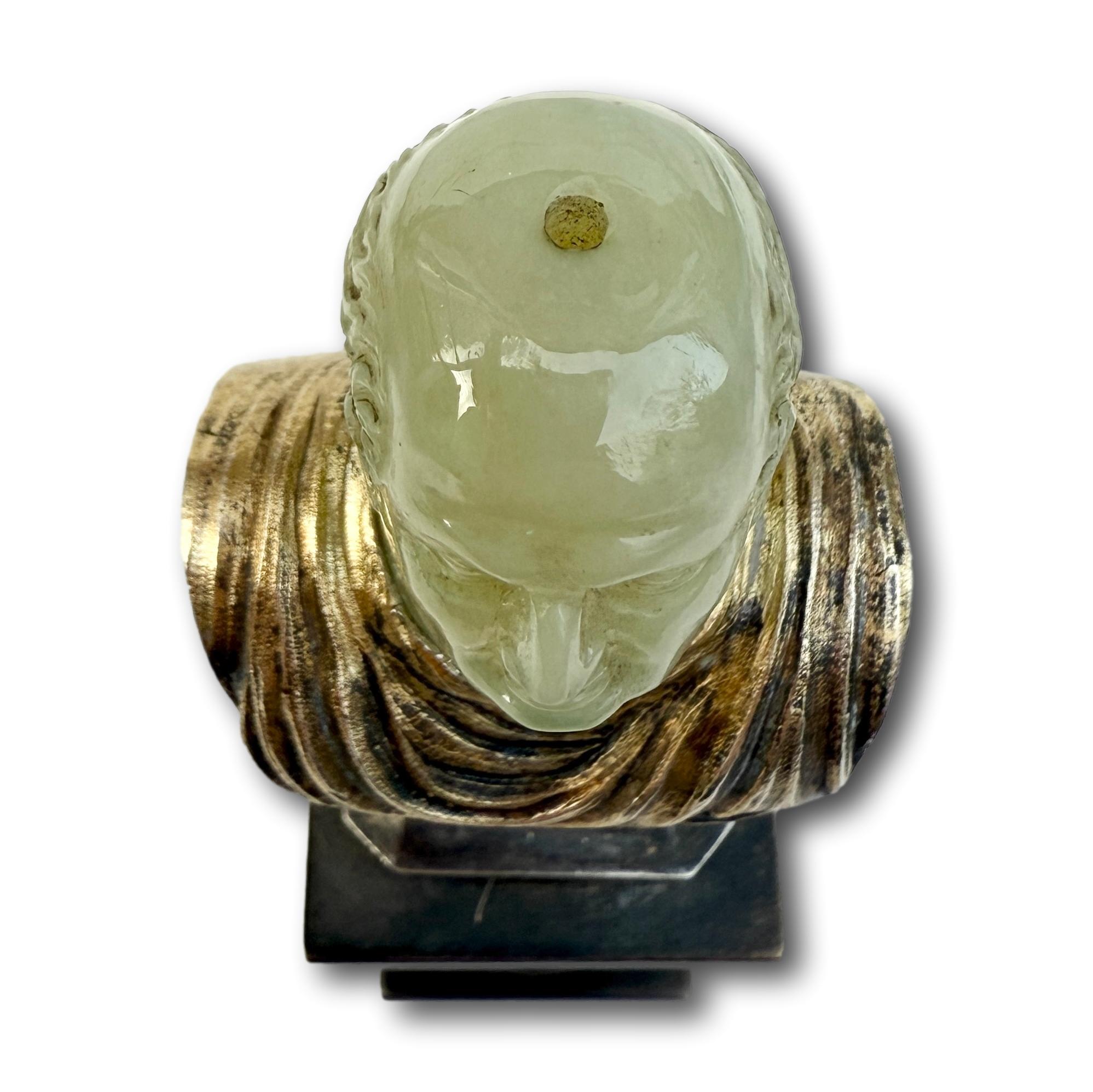 Chalcedony & Silver-Gilt Bust of the Emperor Vespasian. Italy, 17th–18th century For Sale 10