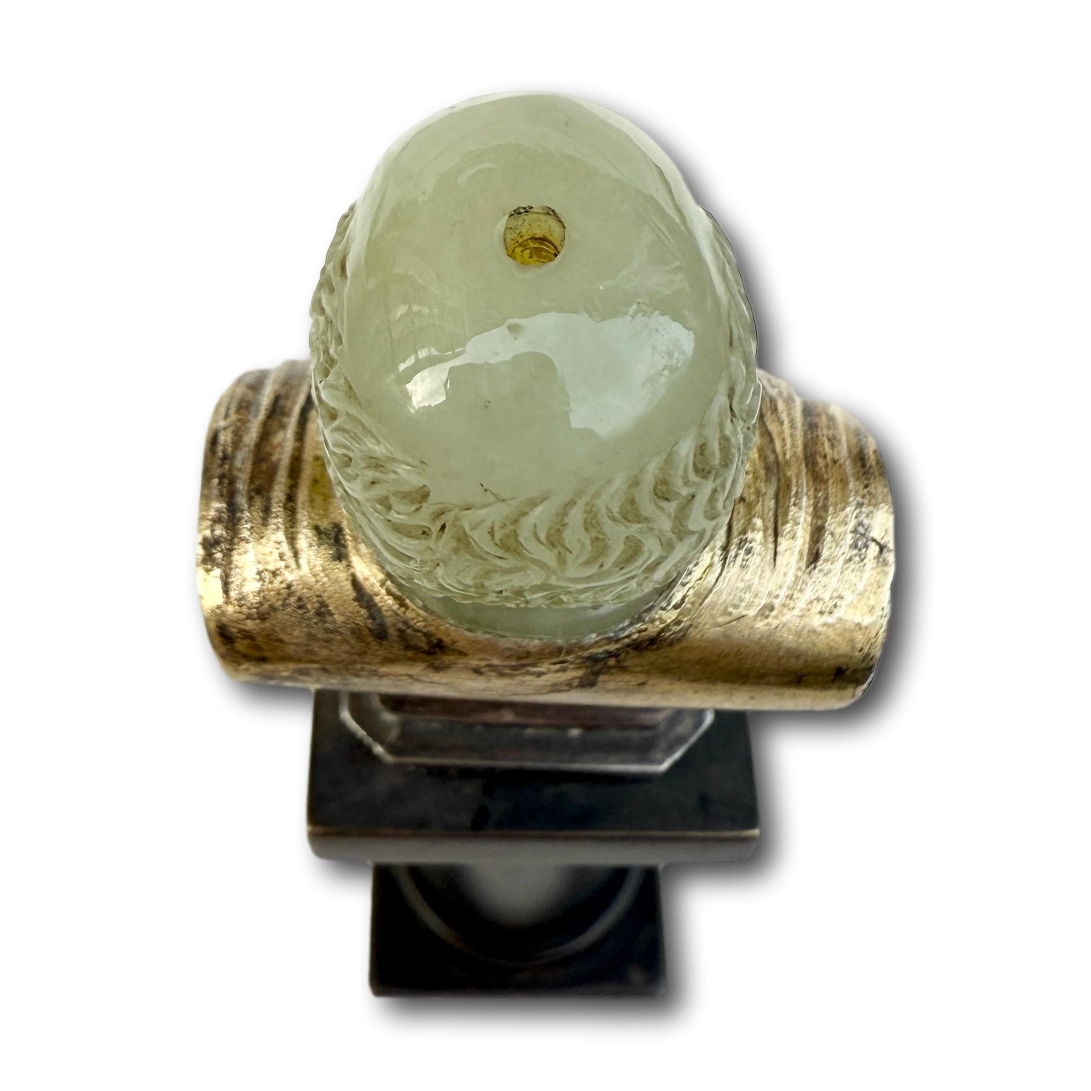 Chalcedony & Silver-Gilt Bust of the Emperor Vespasian. Italy, 17th–18th century For Sale 11