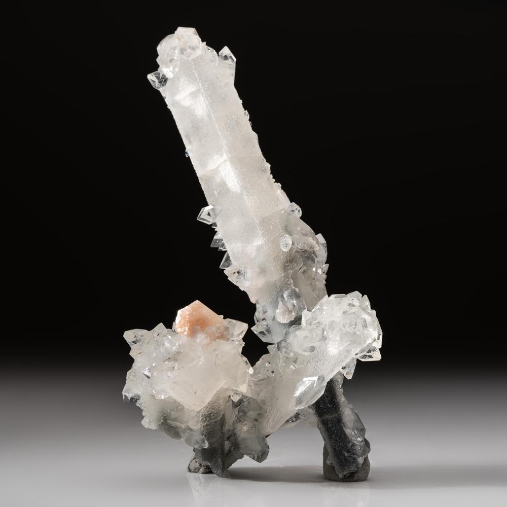 18th Century and Earlier Chalcedony Stalactites with Apophyllytes from Nasik District, Maharashtra, India For Sale