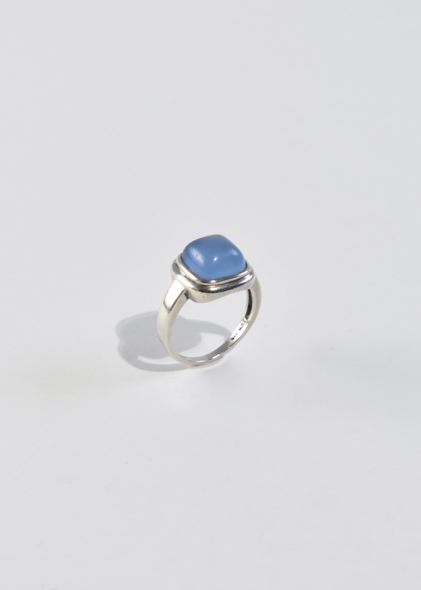 Cabochon Chalcedony Statement Ring