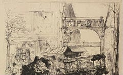 French Engraving Issued By The Louvre  Museum "Matinee Avenue de Clichy" Framed