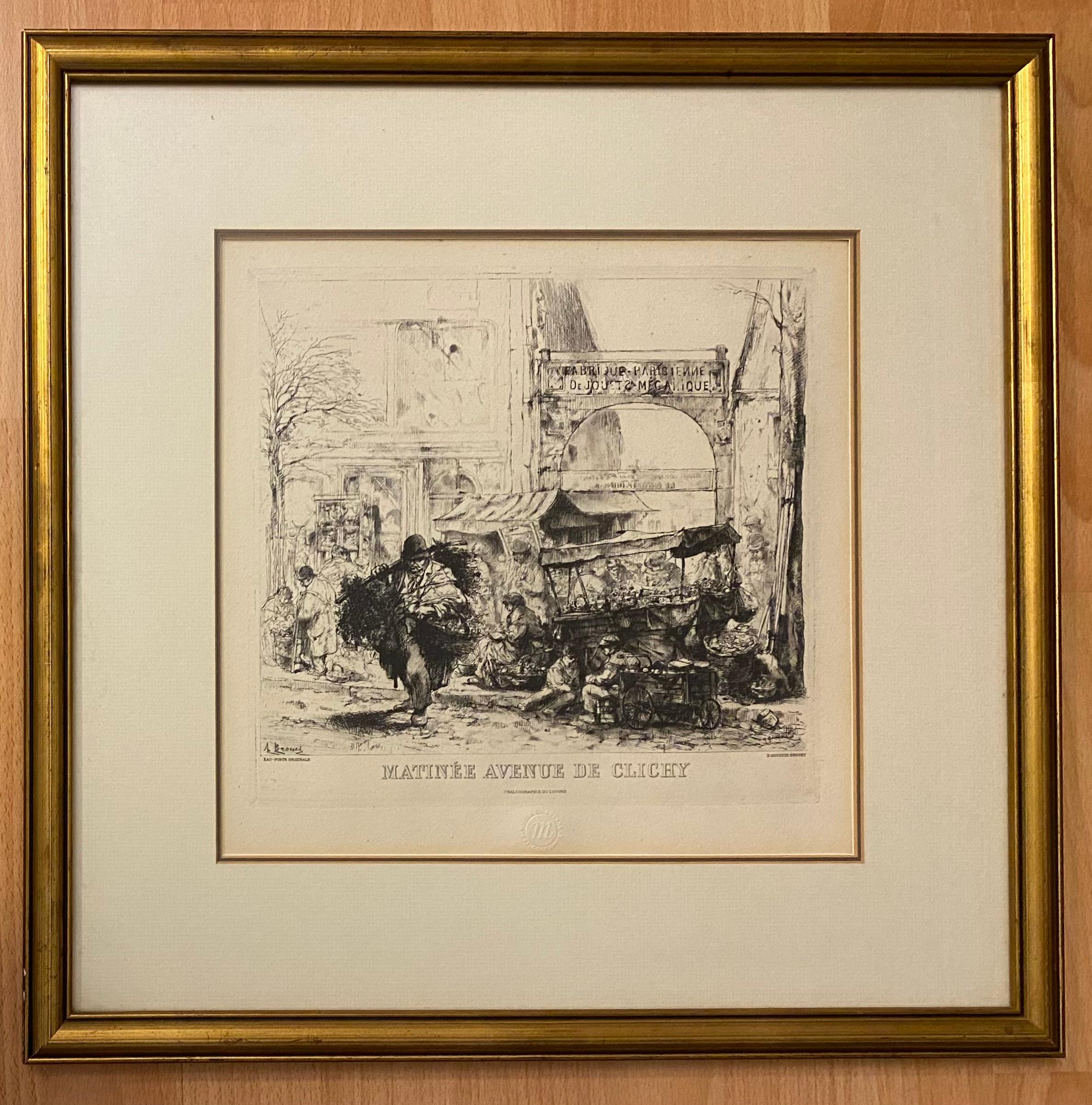 19th Century French Engraving Issued By The Louvre  Museum 