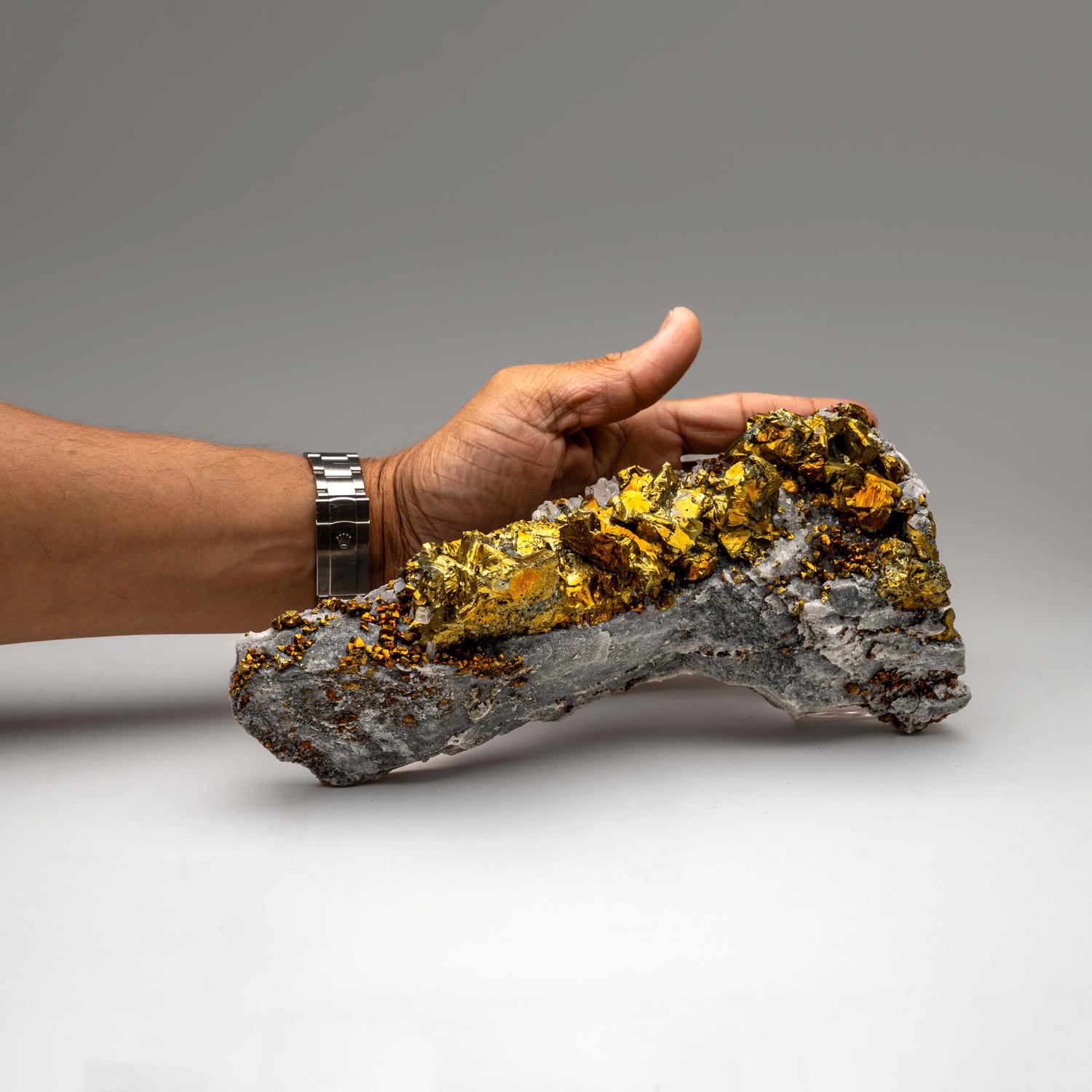 Cinese Calcopirite dalla miniera di Huanggang, Keshiketeng Qi, Chifeng, Mongolia Interna, Cina in vendita