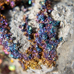 Calcopirite su quarzo dalla miniera di Flambeau, Contea di Rusk, Wisconsin, USA