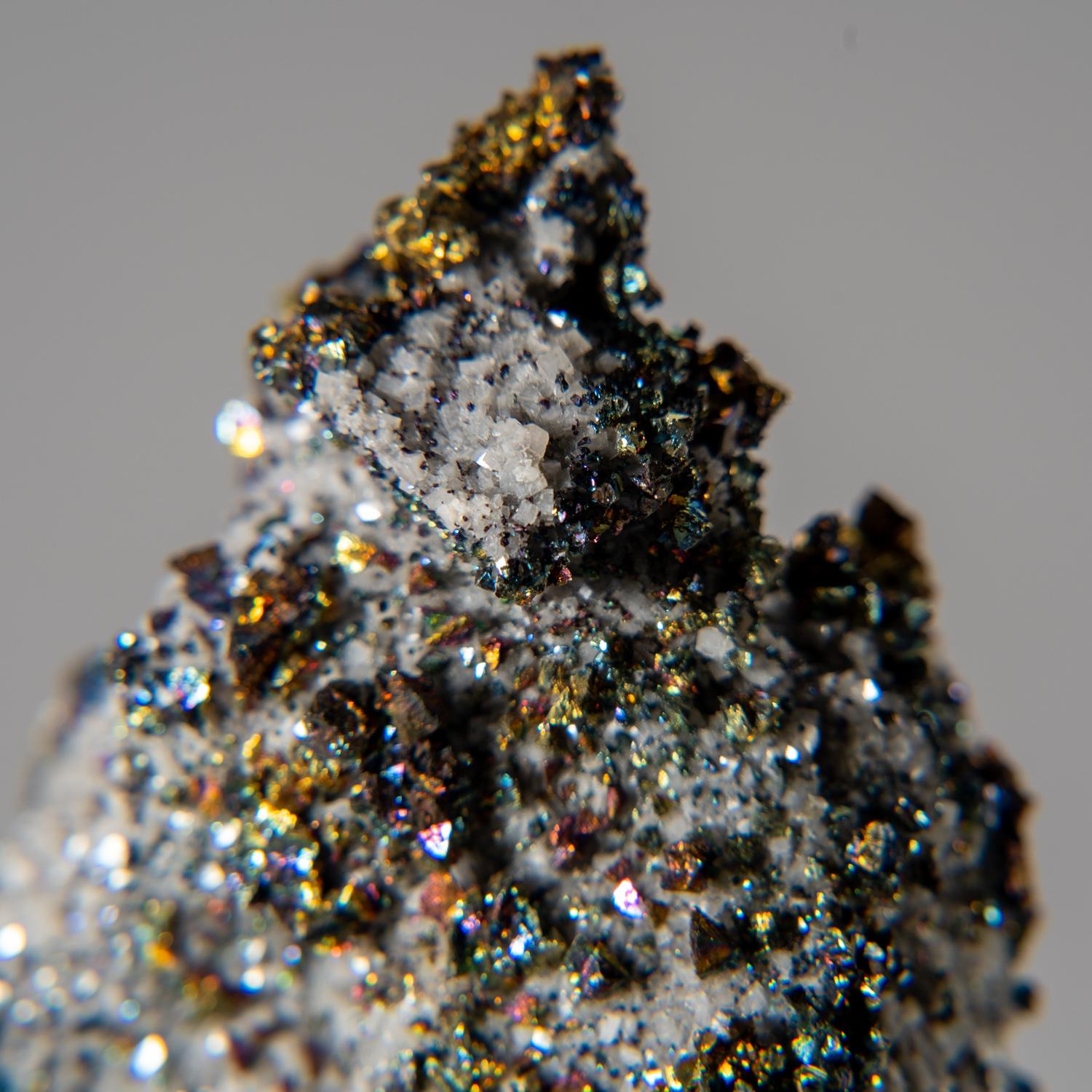 American Chalcopyrite on Quartz from Flambeau Mine, Rusk County, Wisconsin, USA For Sale