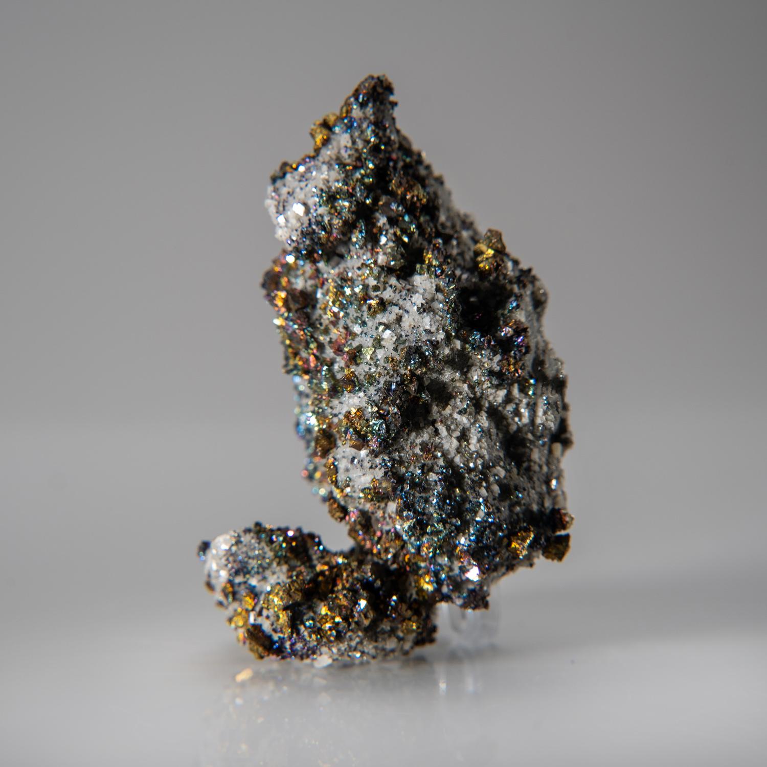 Chalcopyrite on Quartz from Flambeau Mine, Rusk County, Wisconsin, USA In New Condition For Sale In New York, NY