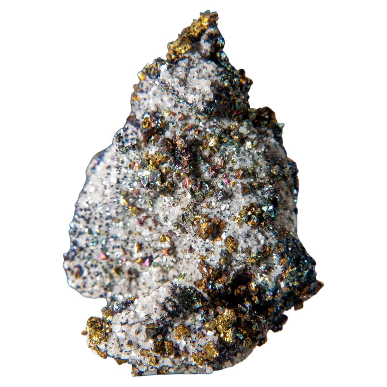 Chalcopyrite sur quartz de la mine Flambeau, Rusk County, Wisconsin, USA