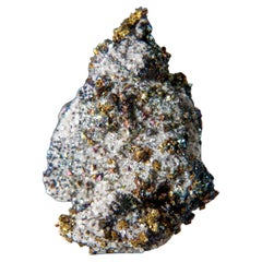 Chalcopyrite sur quartz de la mine Flambeau, Rusk County, Wisconsin, USA