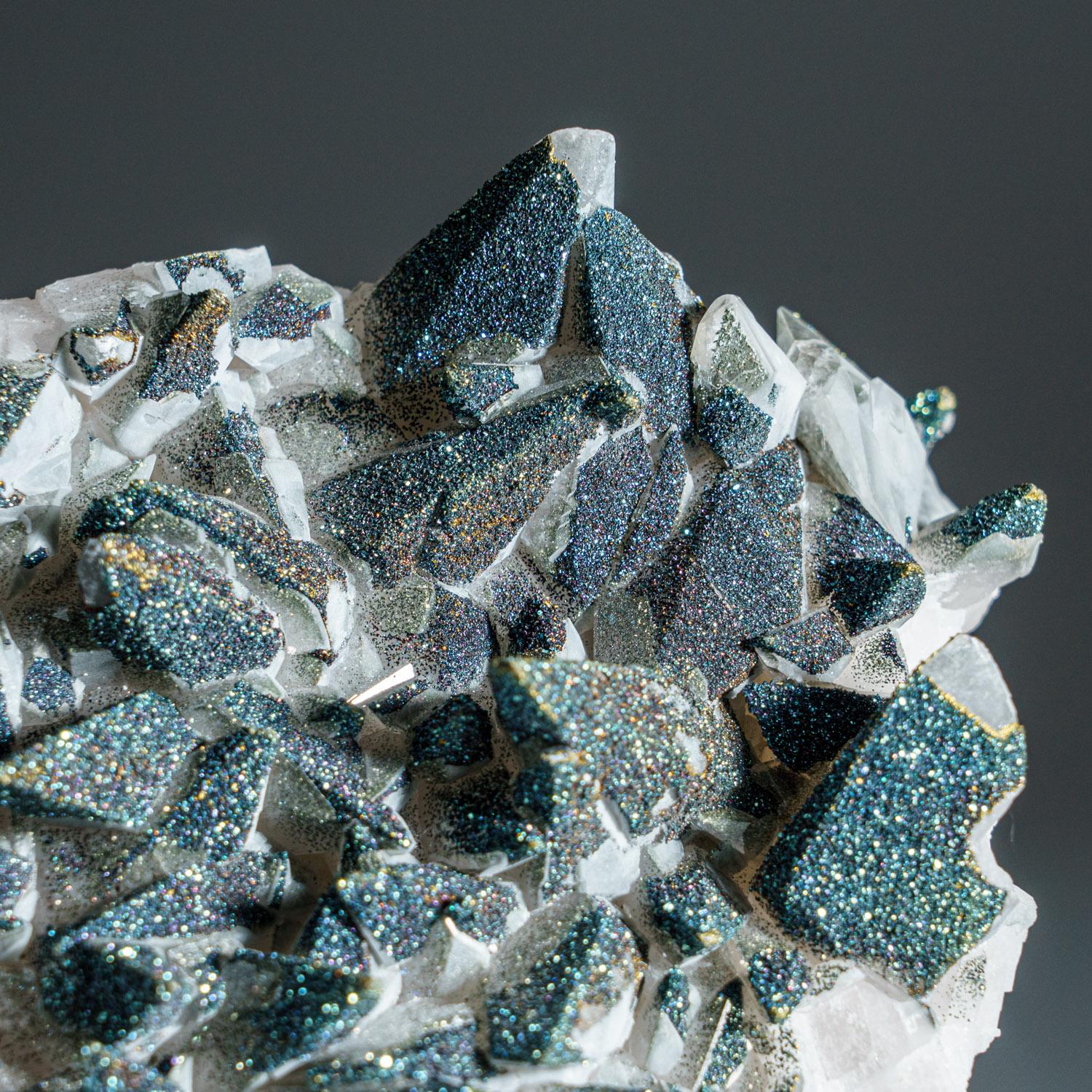 Contemporary Chalcopyrite over Calcite from Edong Mining District, Daye, Hubei, China For Sale