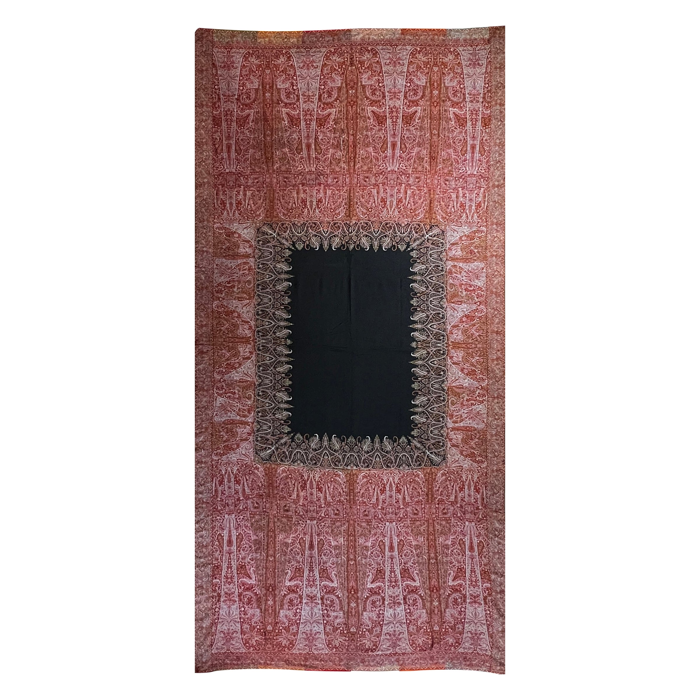 Chale Français - Chale Lyonnais 19ème siècle - 3m54x1m66 - No. 1091 en vente