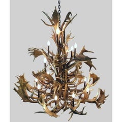 Chalet Elk & Fallow Deer Antler Chandelier by The Peak Antler
