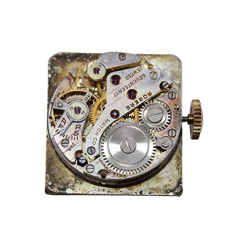 Chalet Goldgefüllte Uhr im Art-déco-Tankstil aus den 1940er Jahren 6