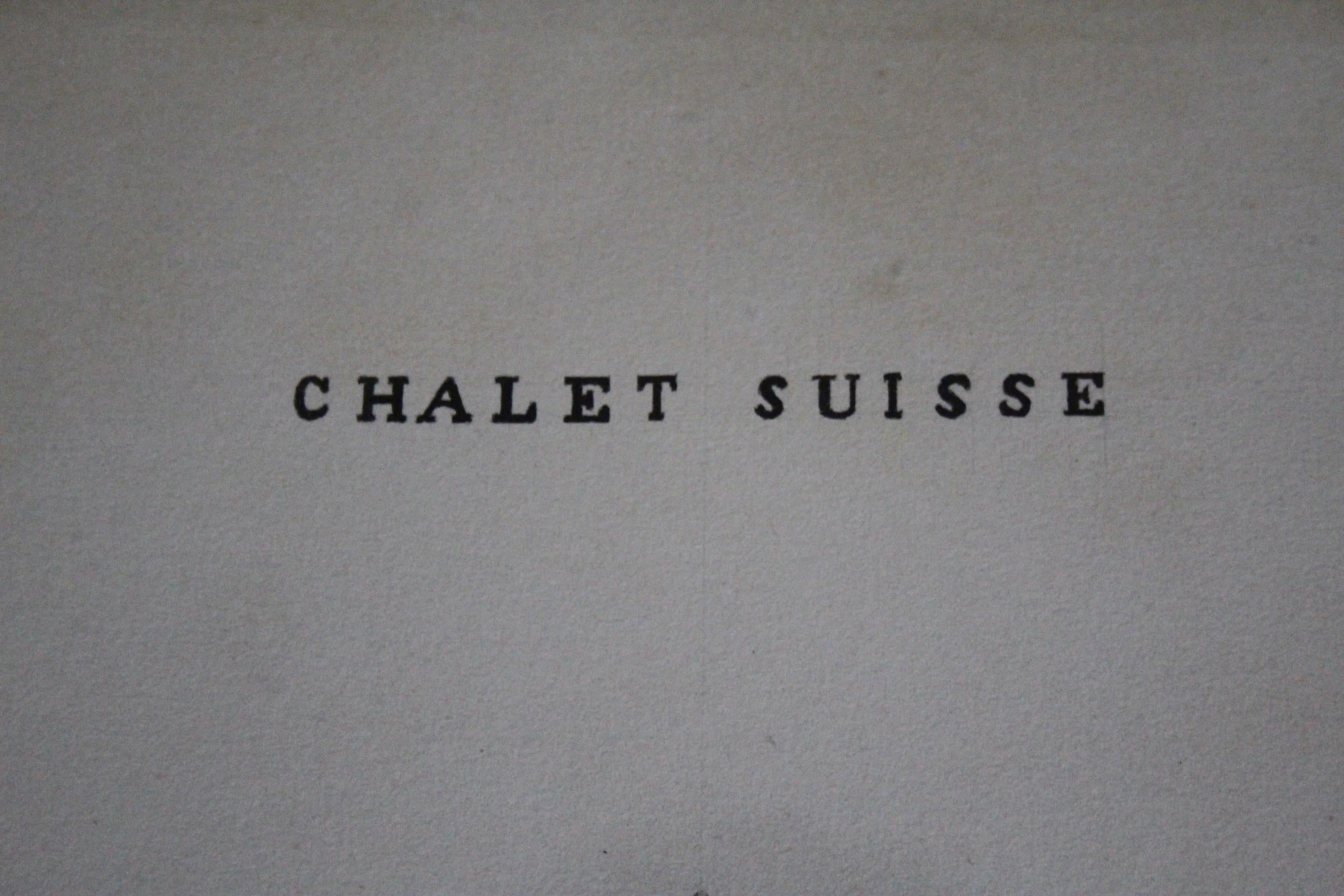 Swiss Chalet Suisse drawing For Sale