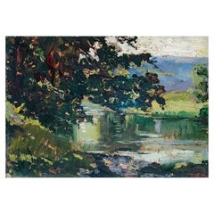 Chaleye Jean "Lake landscape" Panel
