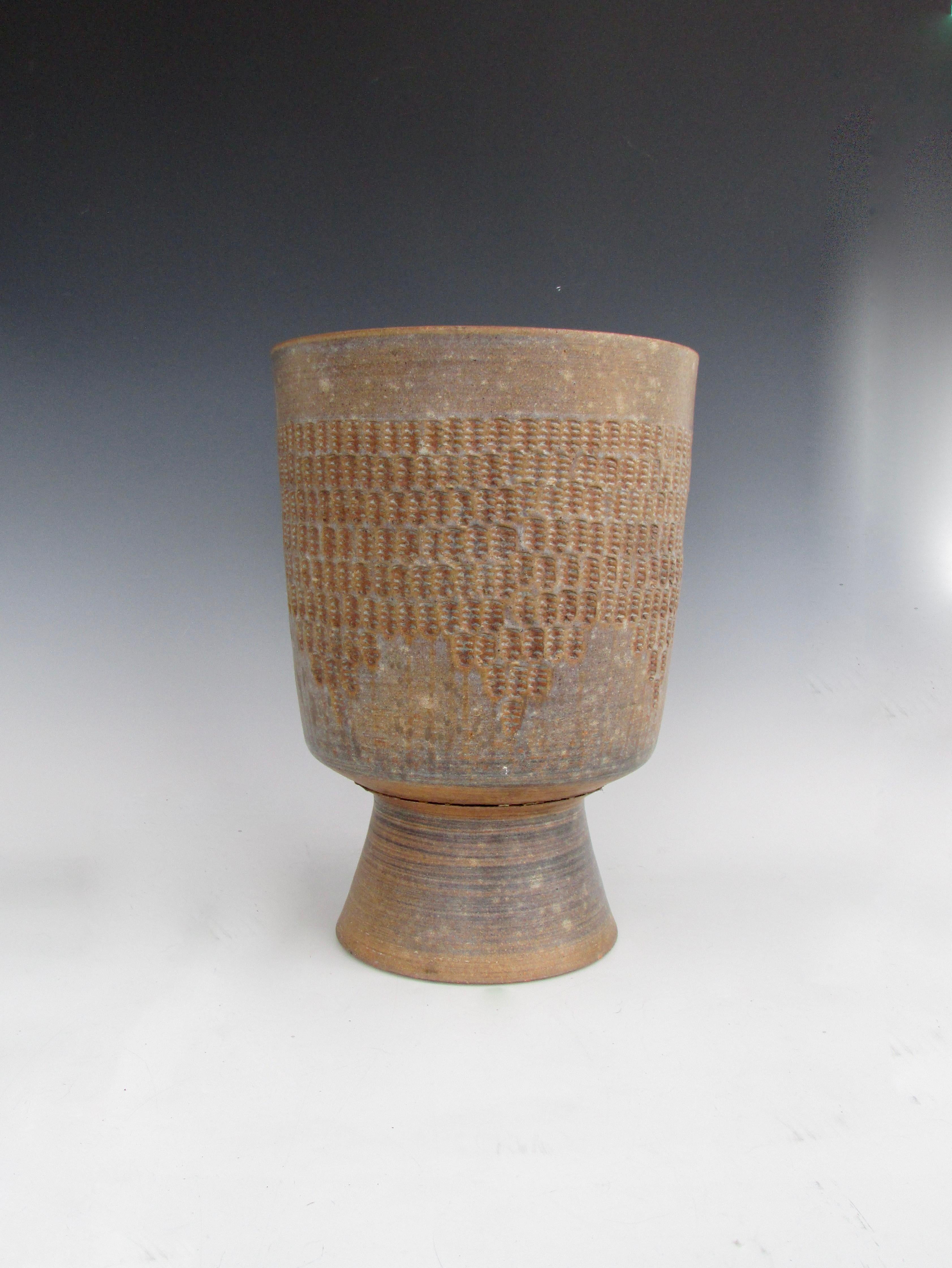 Glazed Chalice Form Planter Pot in the Style of Stan Bitters