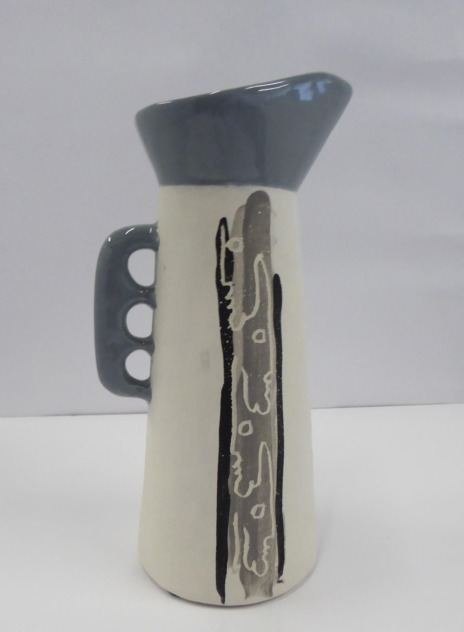 American Chalice Pottery California Mid-Century Modern Tall Sculptural Ceramic Pitcher