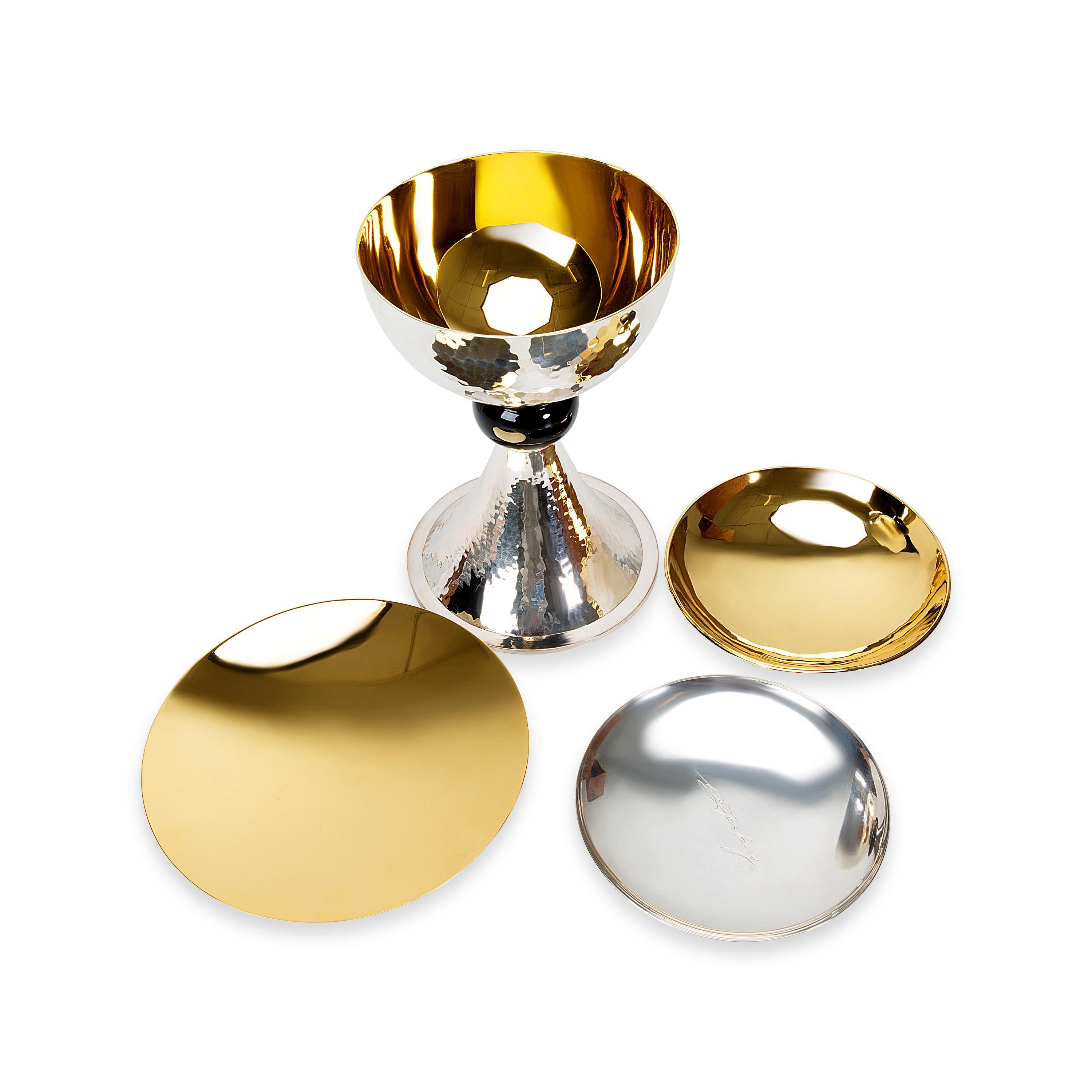 Chalice Set in Sterling Silver and Gold-Plated In Excellent Condition In New York, NY