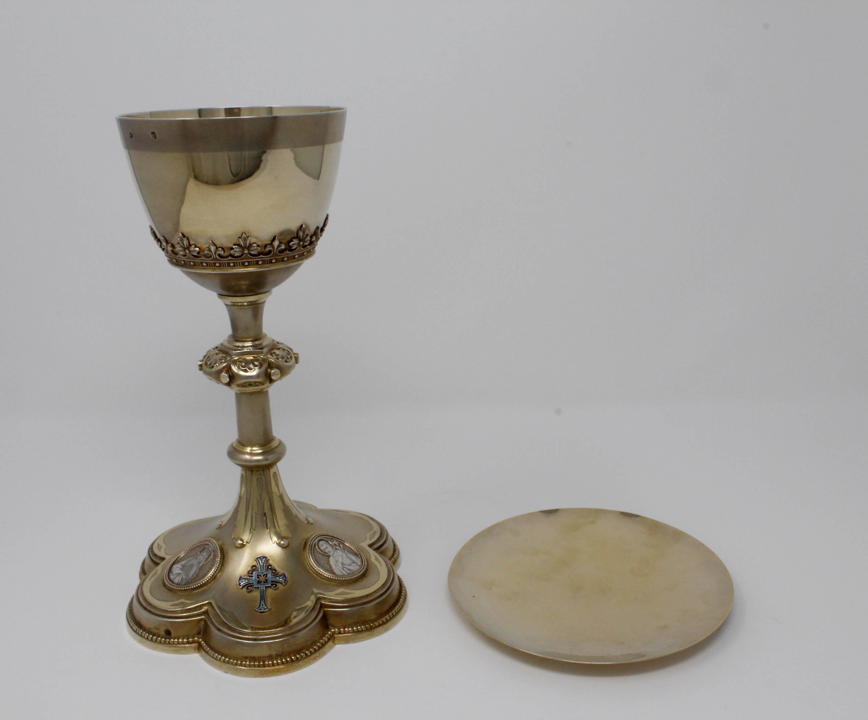 Chalice, Silver Gilt, D. Freres, circa 1880 In Excellent Condition For Sale In Santa Fe, NM