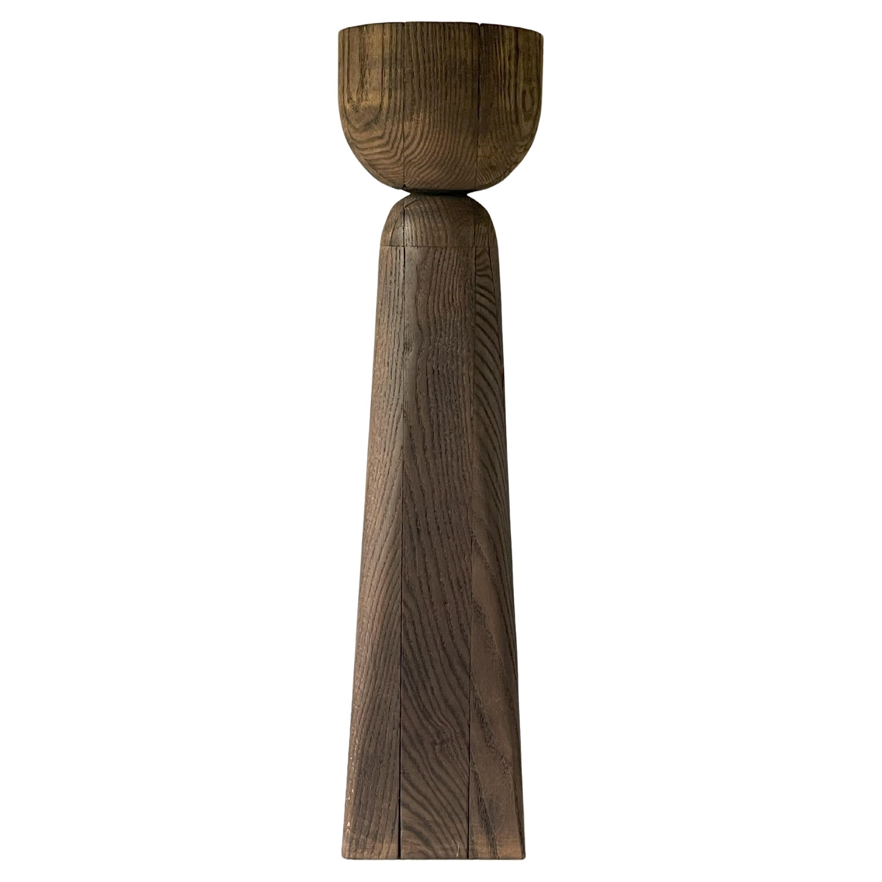 Chalice Vase Burnt Iroko Wood - Arno Declercq