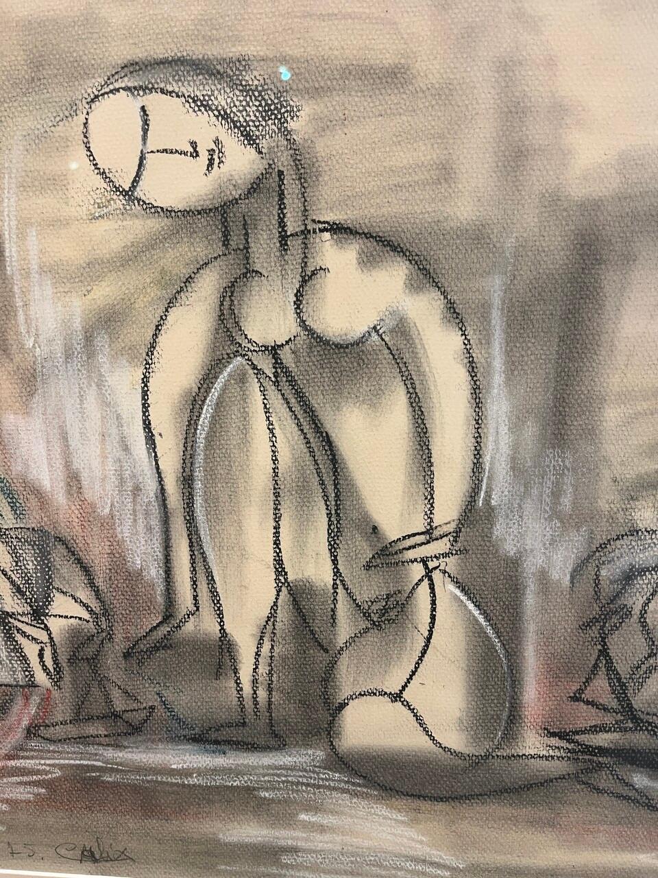 Chalk, Pencil, Pastel Drawing 