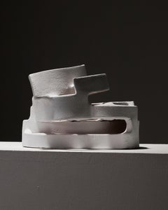 "Chalk" sculpture in white stoneware