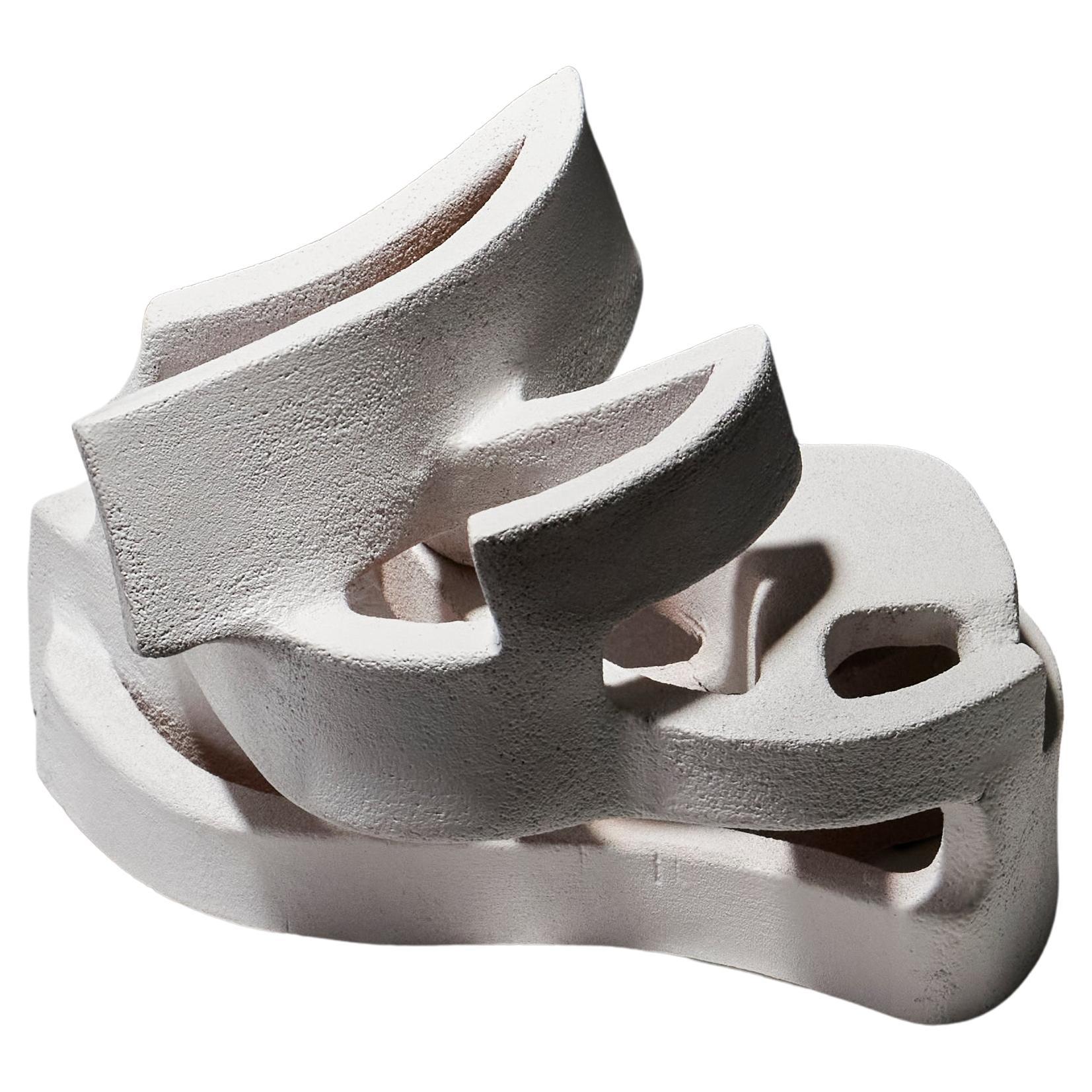 Escultura "Tiza" en gres blanco