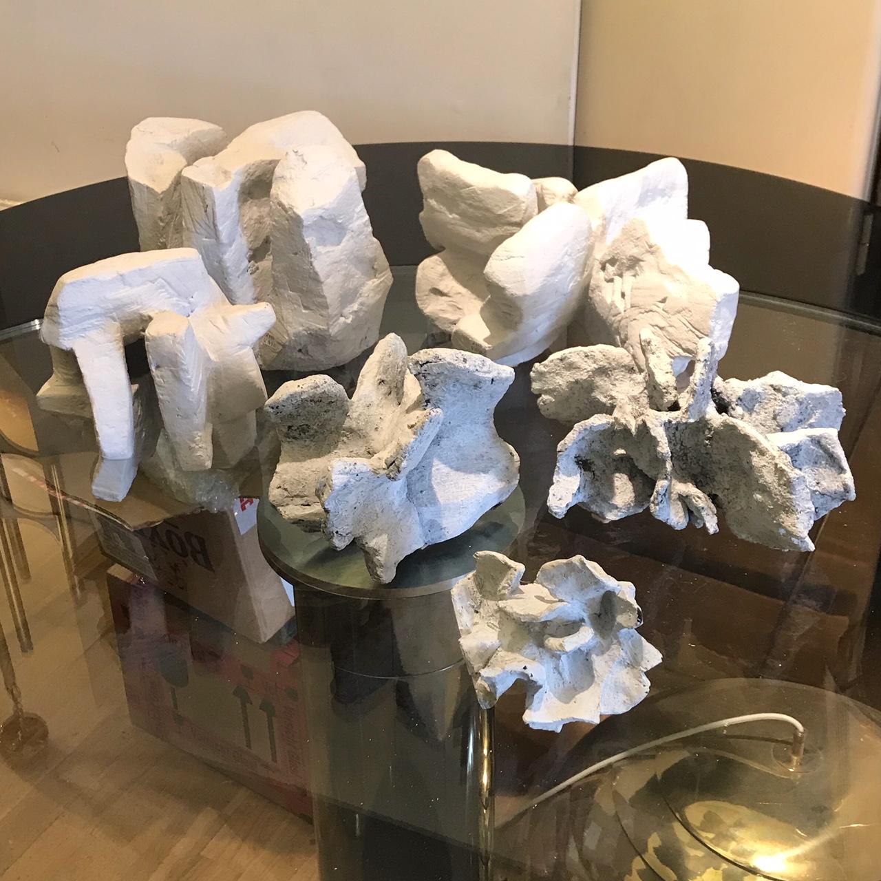 Chalk White Abstract Sculpture by Bryan Blow 1 For Sale 4