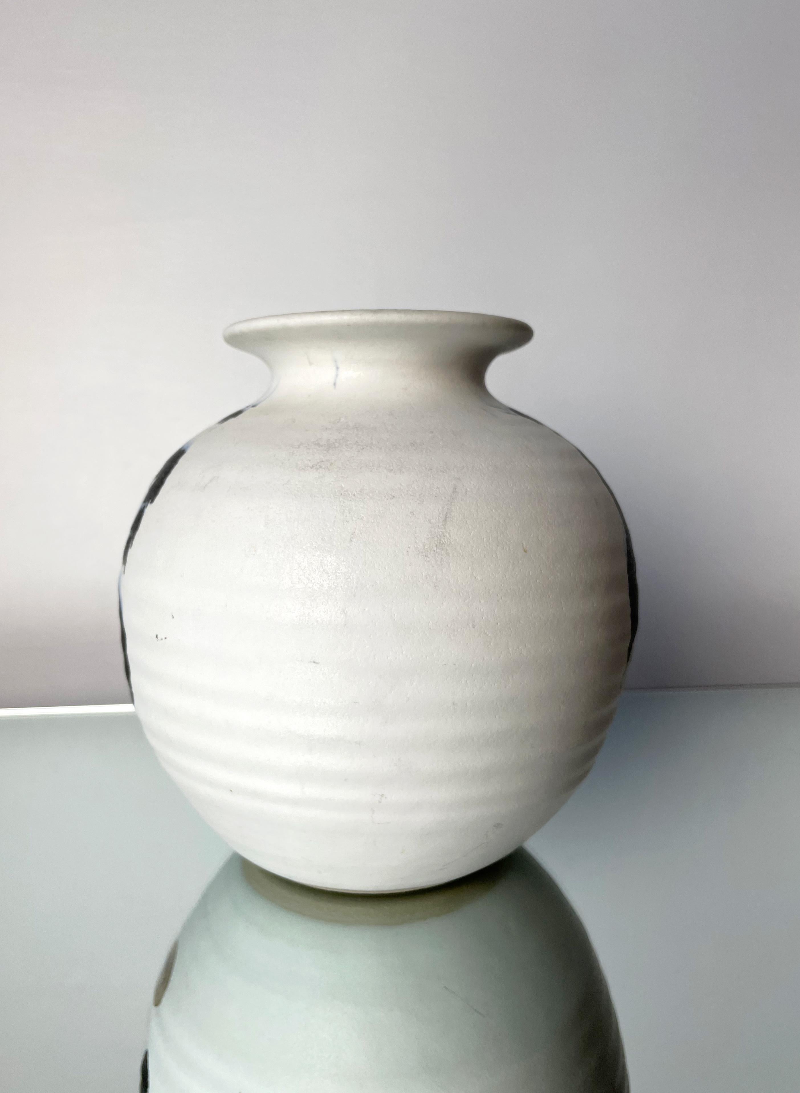 Chalk White Danish Modern Ceramic Vase by Karsten Nielsen, 1980s 1