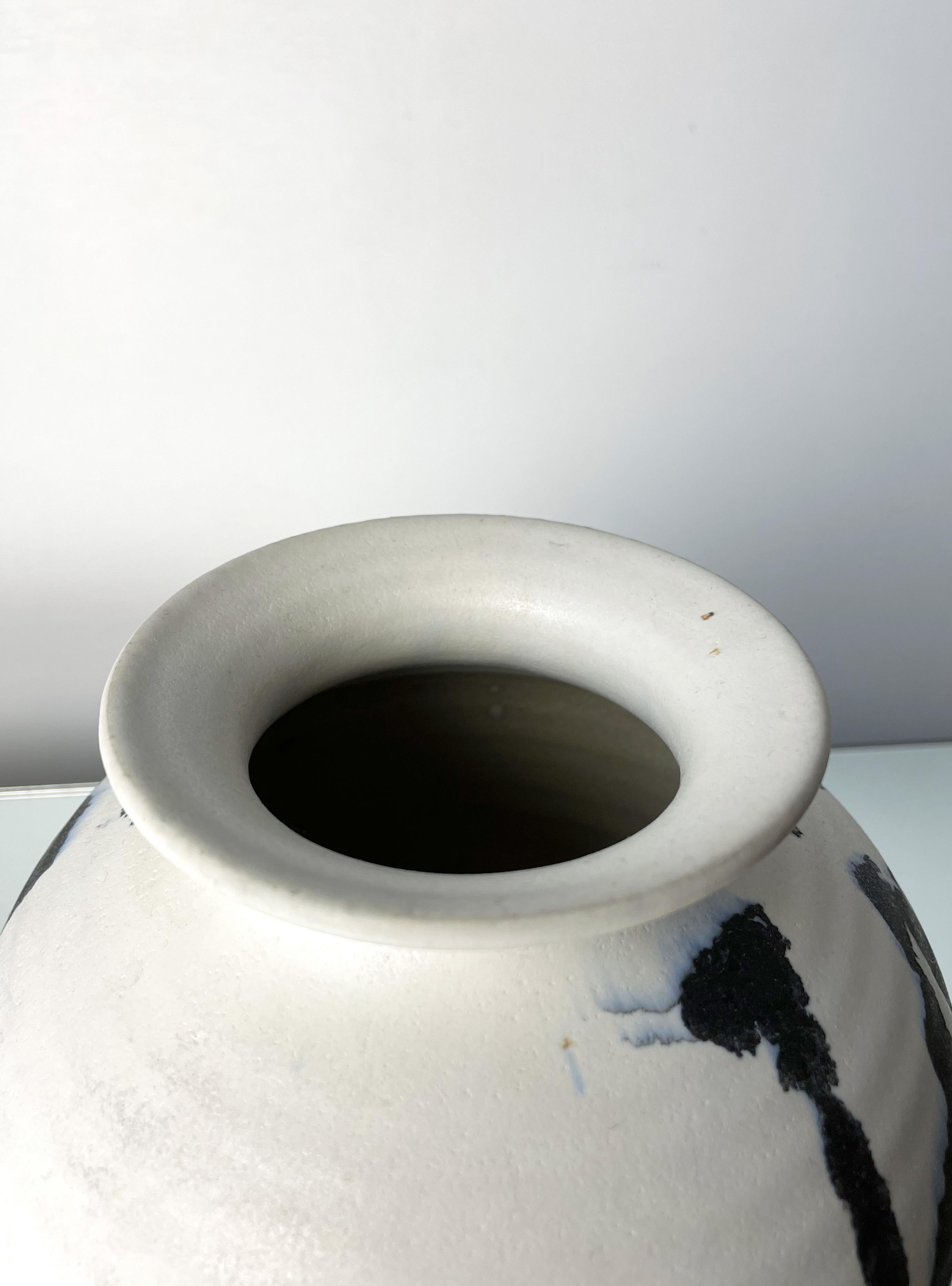 Chalk White Danish Modern Ceramic Vase by Karsten Nielsen, 1980s 2