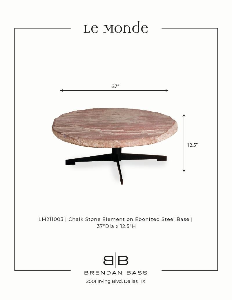 Chalkstone Top on Steel Base (21. Jahrhundert und zeitgenössisch) im Angebot