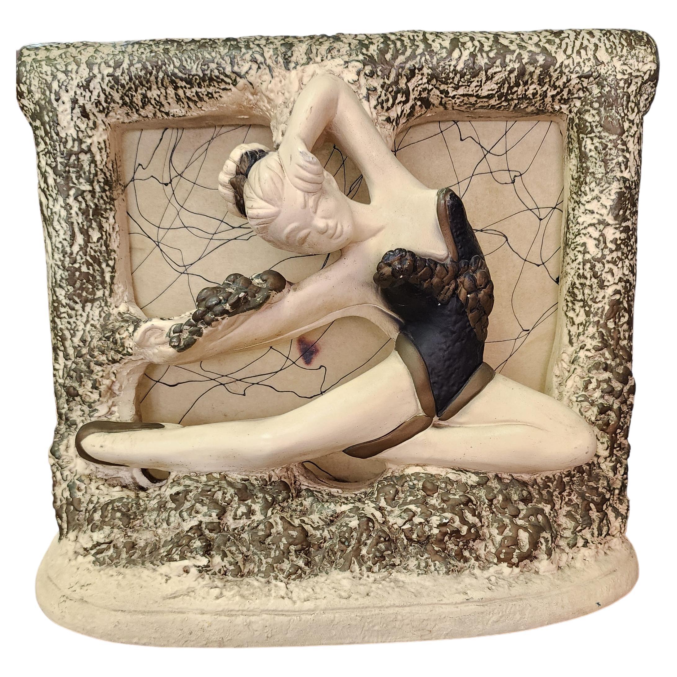 Chalkware NYS Ballet Dancer Table Lamp For Sale