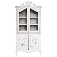 Chalky White Padua Hutch with Ferns and Butterflies