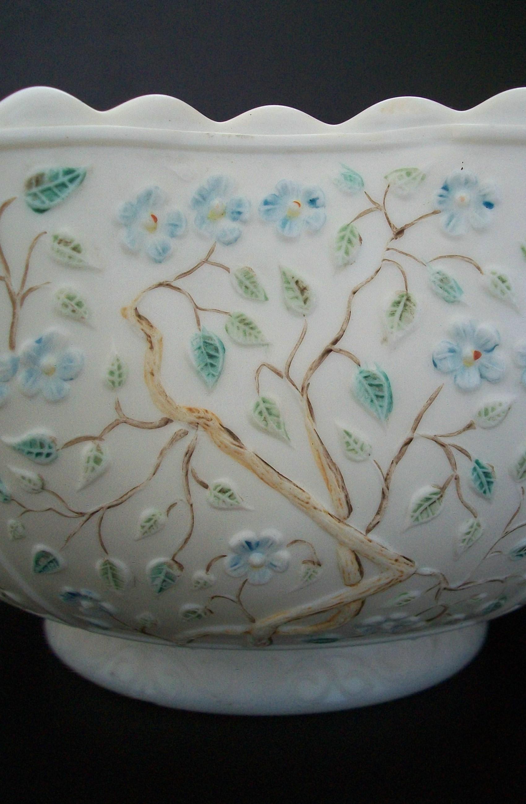 Challinor Taylor Glass Co., 'Tree of Life', Milk Glass Bowl, U.S.A., C.1890 For Sale 4