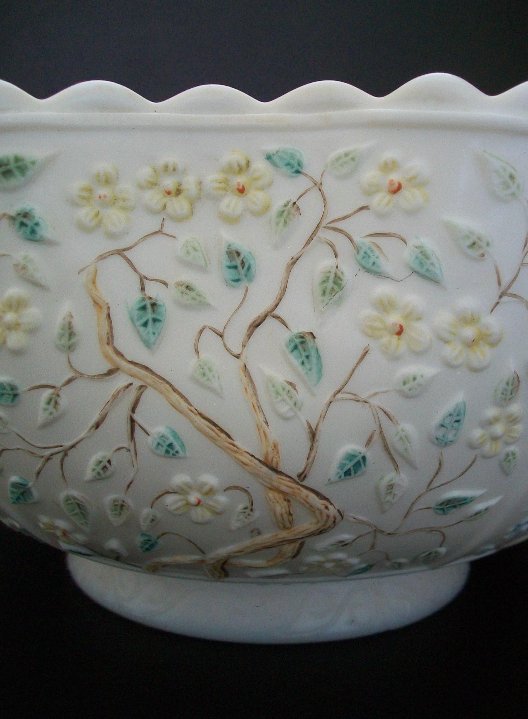 Challinor Taylor Glass Co., 'Tree of Life', Milk Glass Bowl, U.S.A., C.1890 For Sale 5