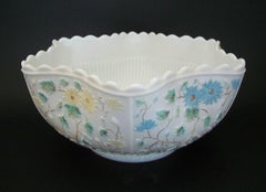 Challinor Taylor Glass Co., 'Tree of Life', Milk Glass Bowl, U.S.A., C.1890