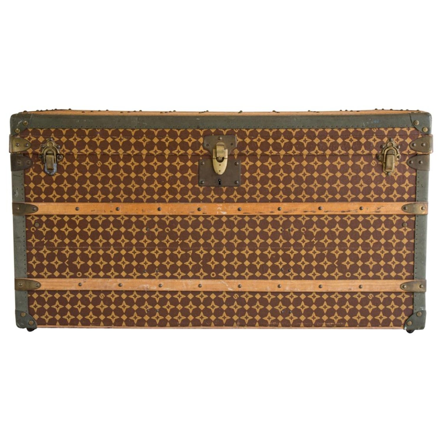Louis Vuitton Steamer Trunk Monogram Canvas With Original Trays Antique  Luggage