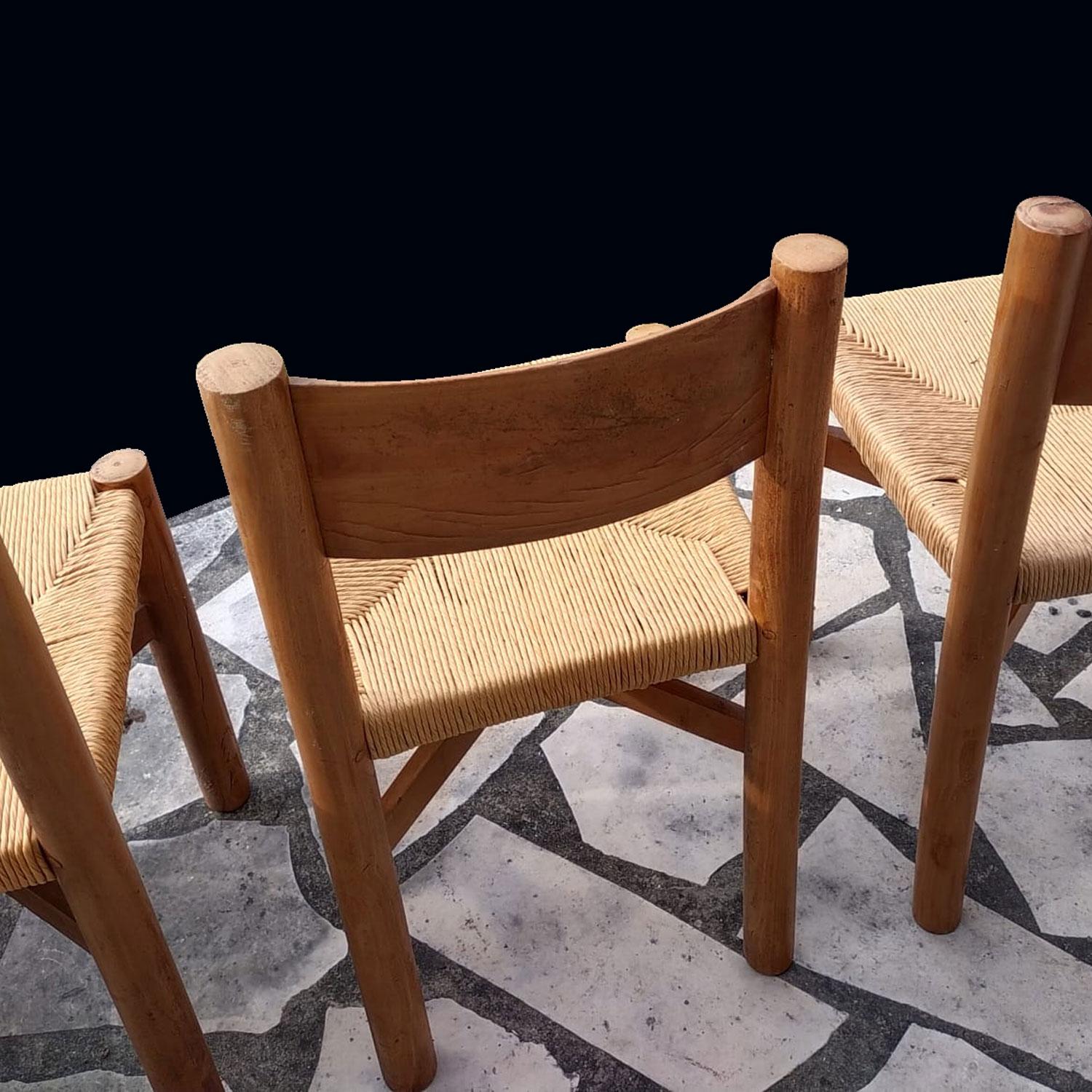 Chalotte Perriand Maribel chairs from Marie Blanche hotel 1953 In Good Condition In Grenoble, FR