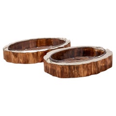 Chalten Medium Oval Wood & Alpaca Silver Oven Tray