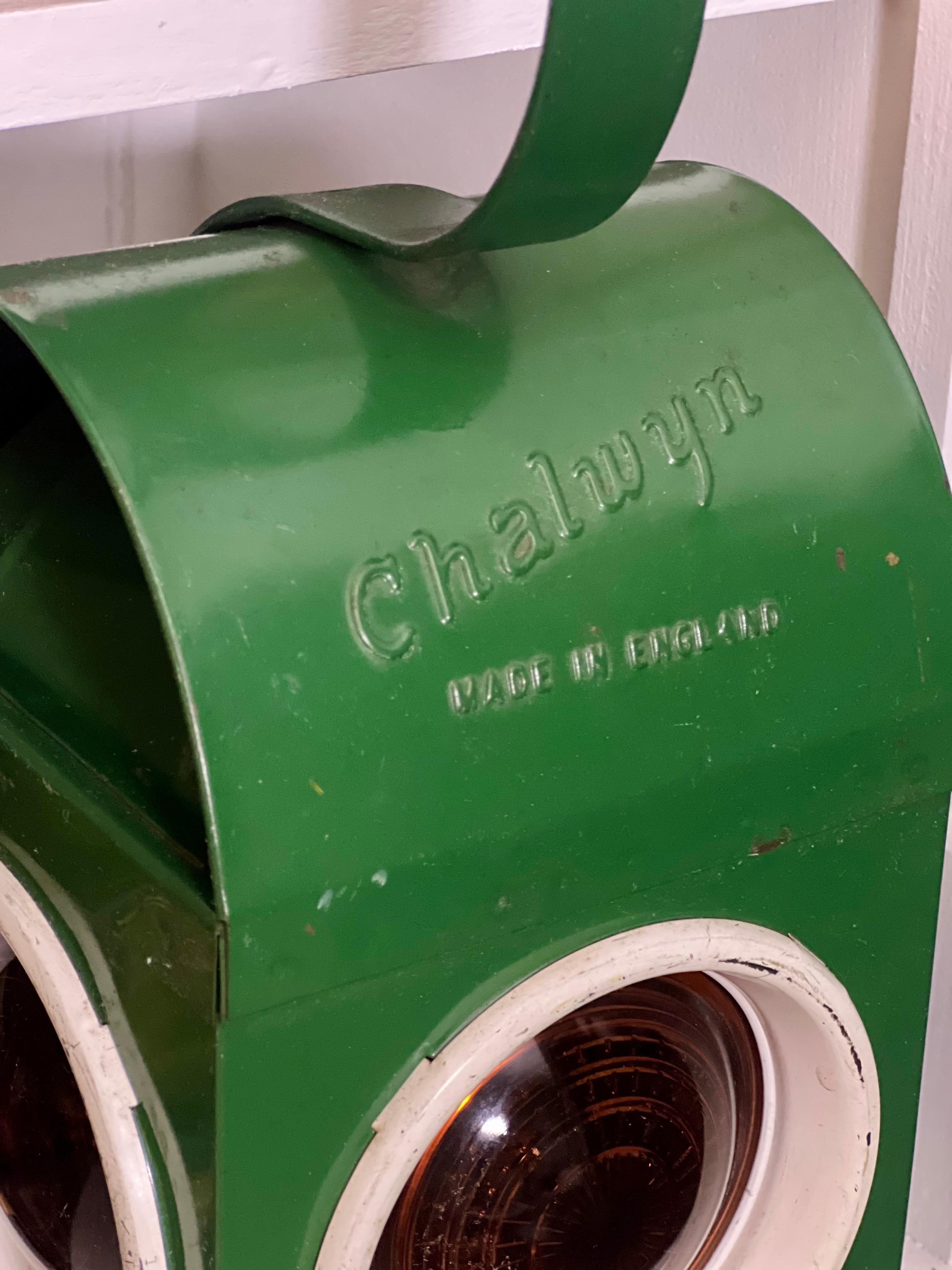 Chalwyn Green Railroad Kerosene Signal Lantern with Burner, England For Sale 2
