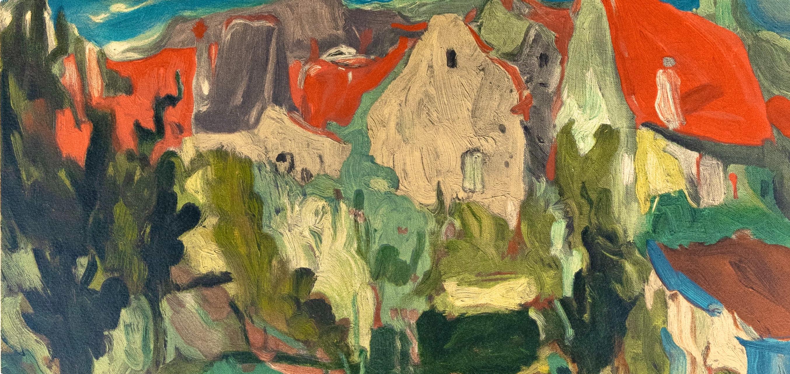 Soutine, Paysage à Cagnes, Soutine, Collection Pierre Lévy (after) - Post-Impressionist Print by Chaïm Soutine