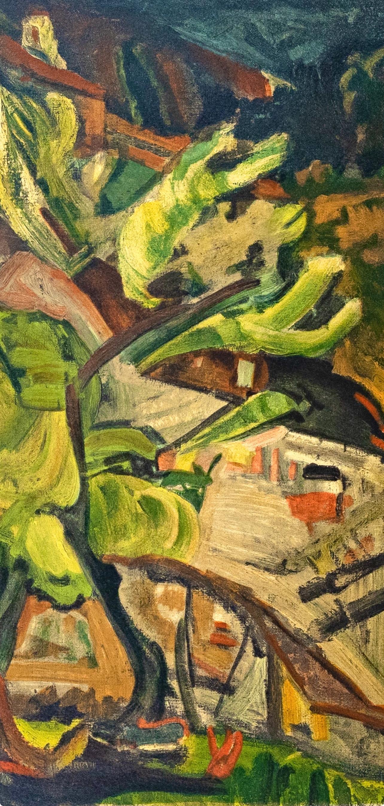 Soutine, Paysage à Cagnes, Soutine, Collection Pierre Lévy (after) - Brown Landscape Print by Chaïm Soutine