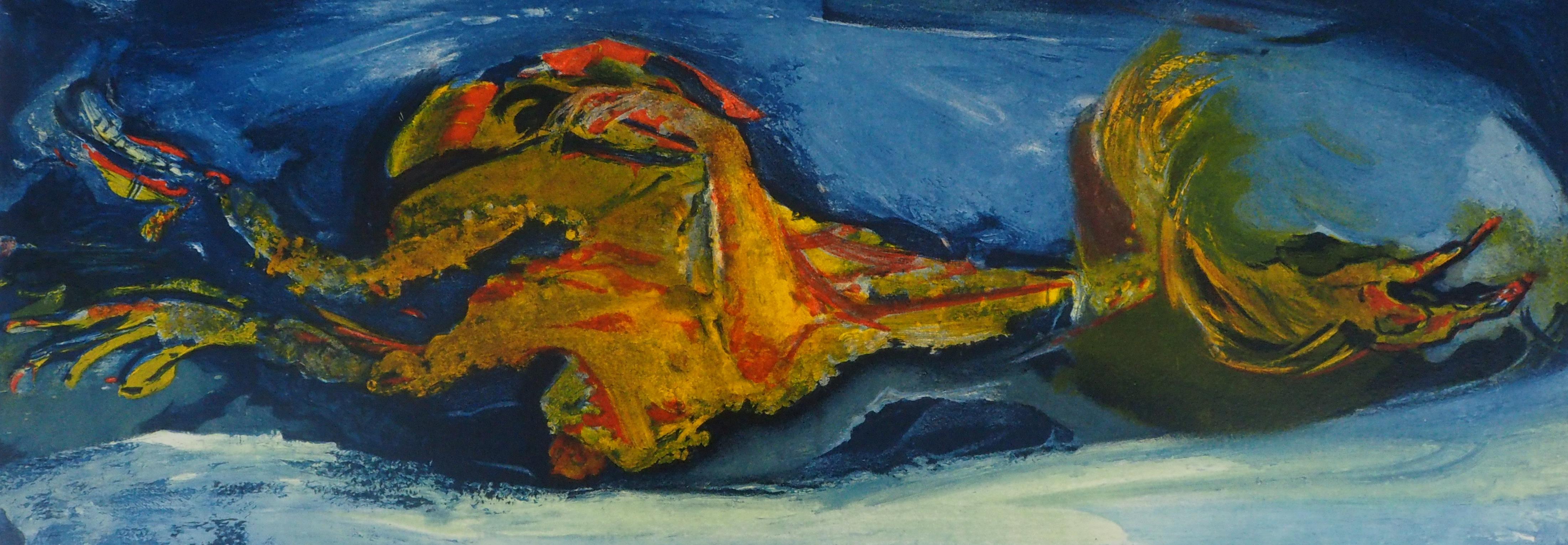 Still Life with a Turkey - Lithograph, Mourlot - Expressionist Print by Chaïm Soutine