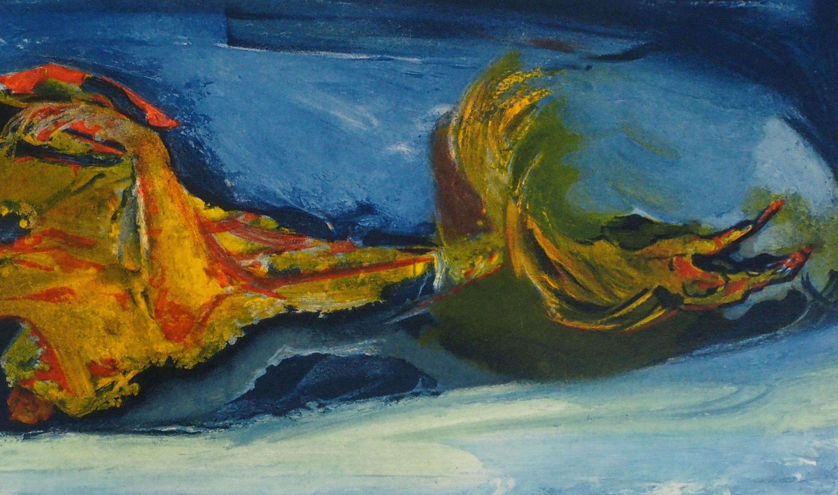 Still Life with a Turkey - Lithograph, Mourlot - Gray Still-Life Print by Chaïm Soutine