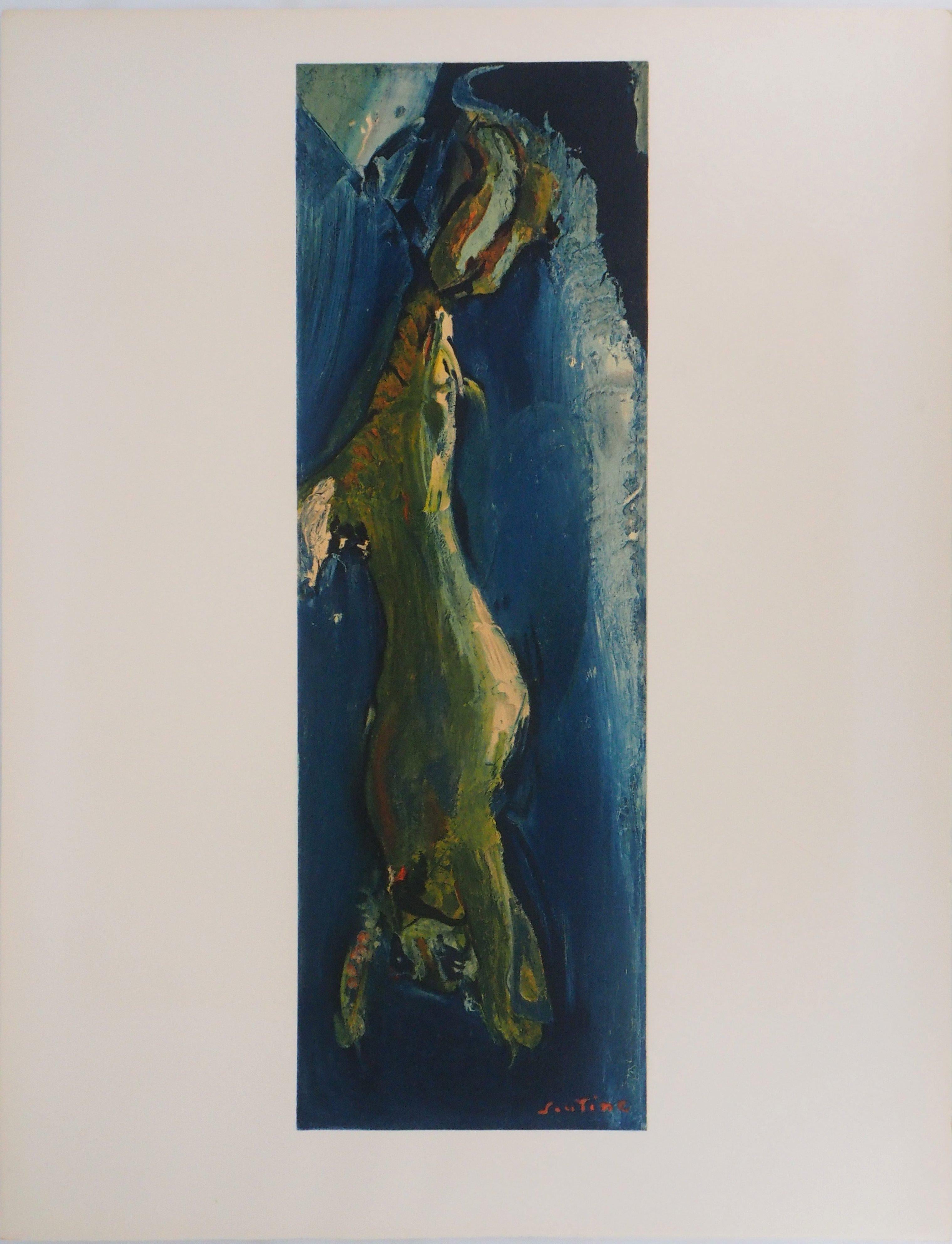 Chaïm Soutine Still-Life Print - The Hanged Hare - Lithograph, Mourlot