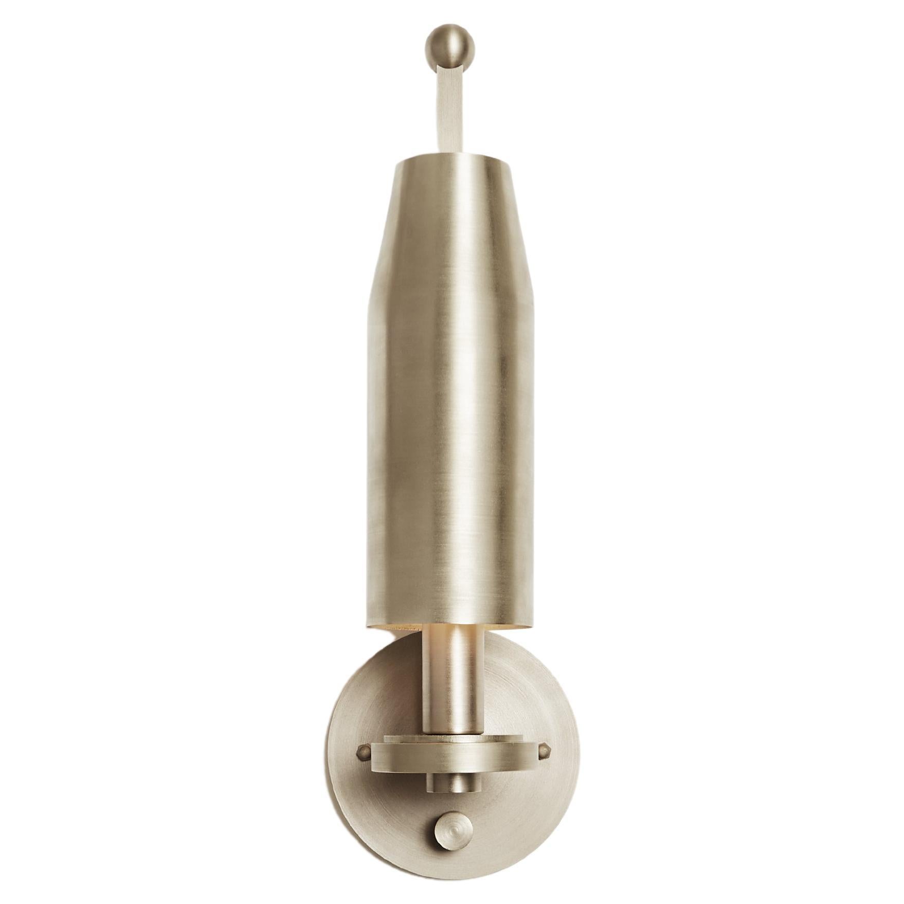 Chamber Sconce Brushed Nickel For Sale
