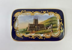 Chamberlain Worcester Porzellanschachtel und Deckel, 'Malvern', um 1840