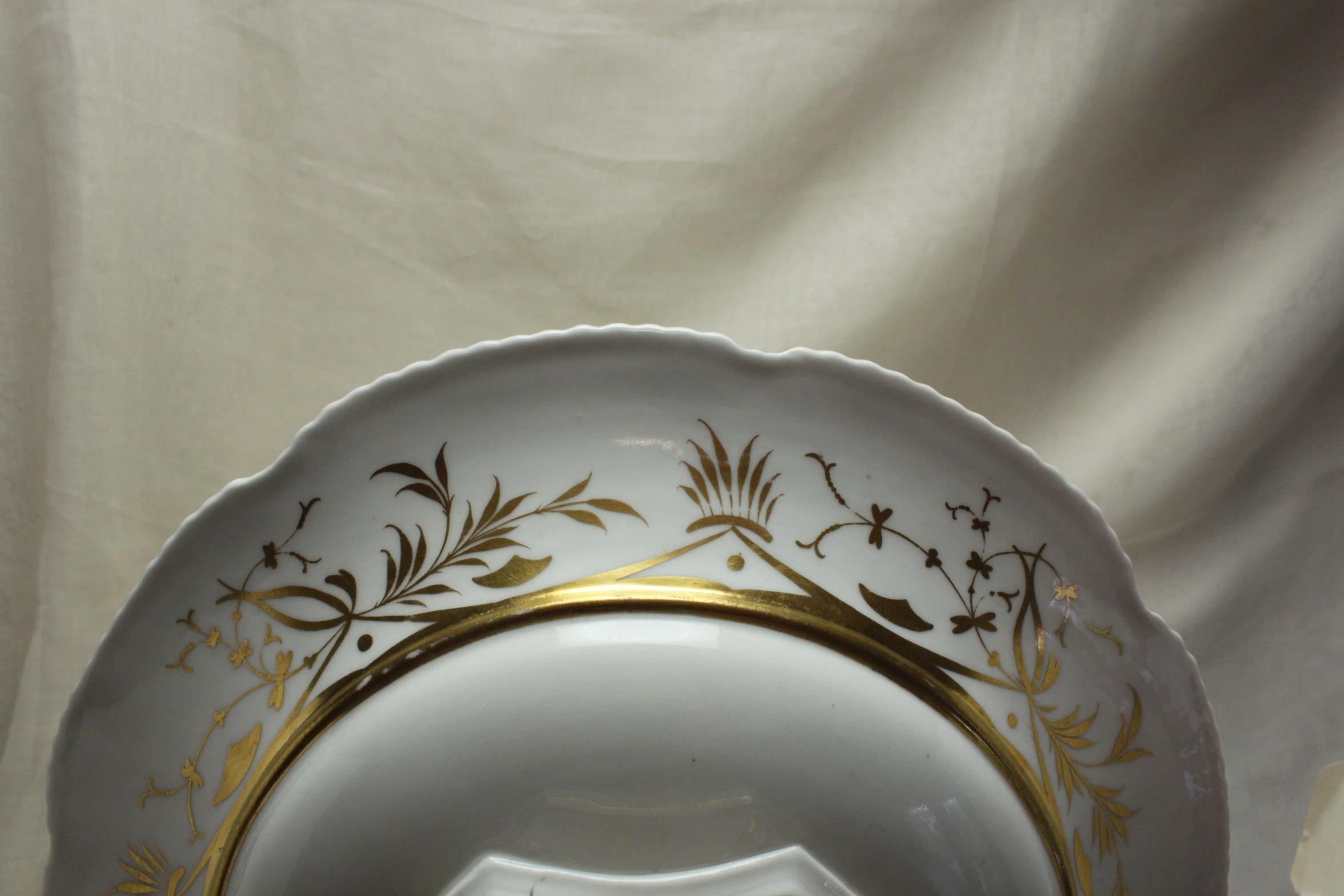 Porte-monnaie en porcelaine Chamberlain Worcester décoré d'oiseaux fantaisie Bon état - En vente à East Geelong, VIC