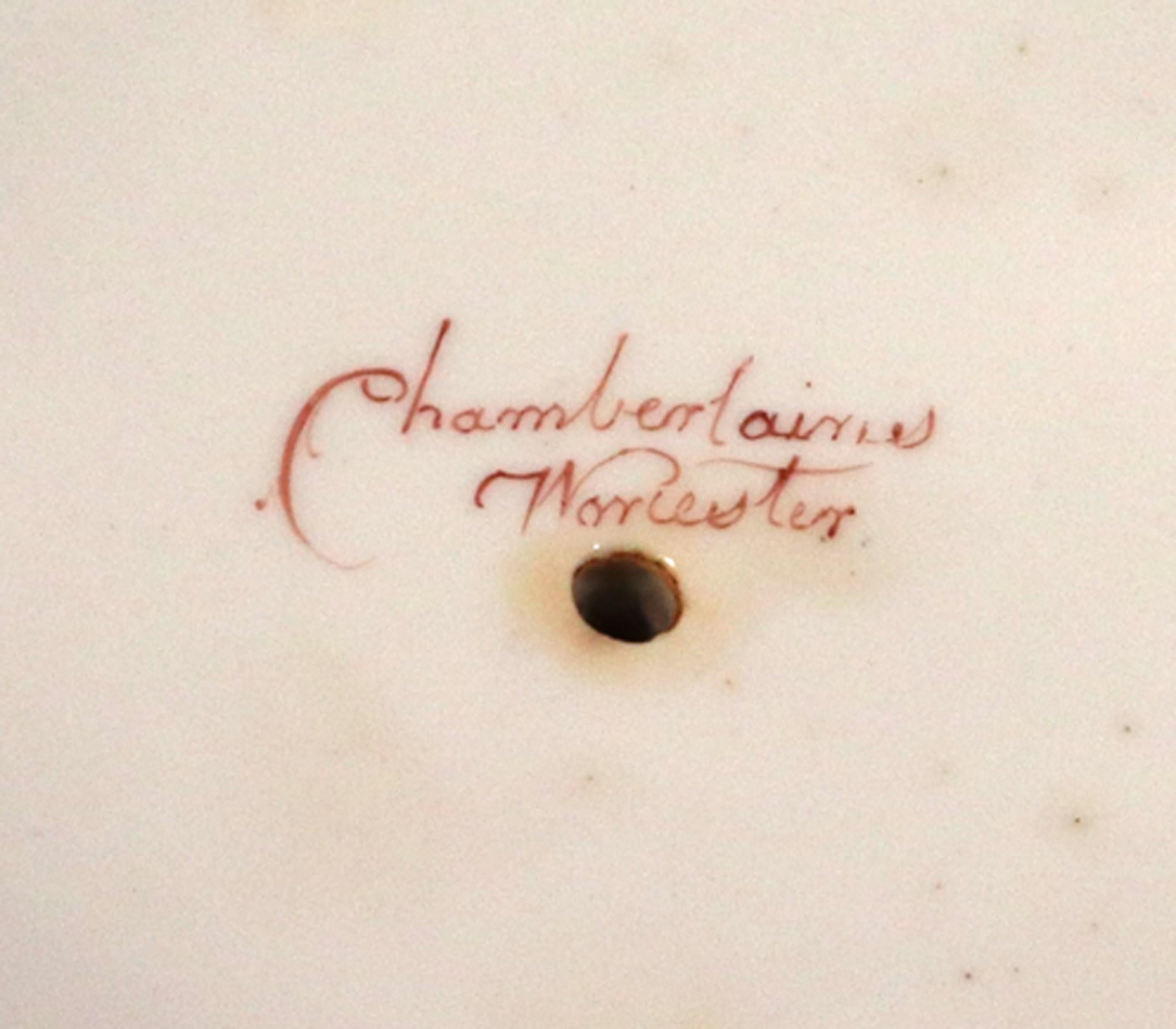Chamberlain Worcester Porzellan-Obstkühler, Deckel und Liners aus Porzellan im Angebot 8