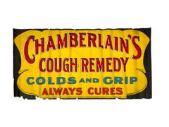Chamberlain's Cough Remedy Advertising Poster - Early 20th Century Medicine Sign